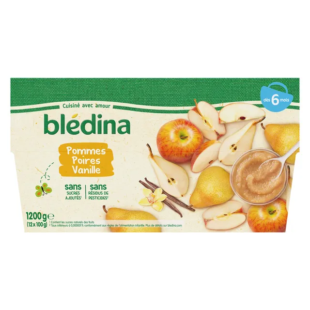 bl-dina-pur-e-de-fruits-d-s-6-mois-pommes-poires-vanille-12x100g image 1