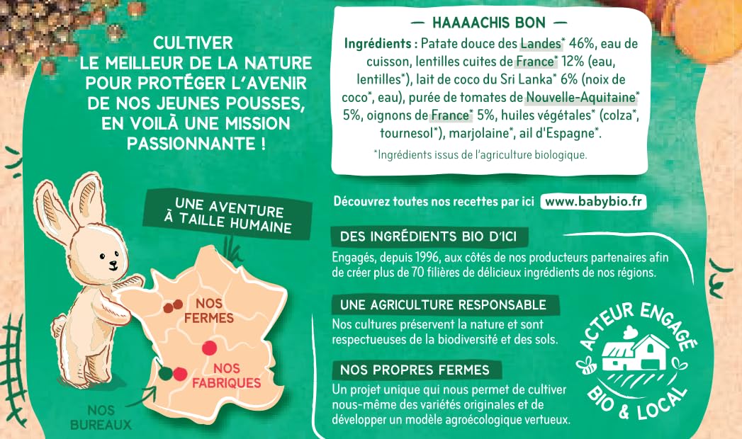 babybio-petits-pots-hachis-v-g-tal-patate-douce-lentilles-lait-de-coco-bio-6-moi image 2