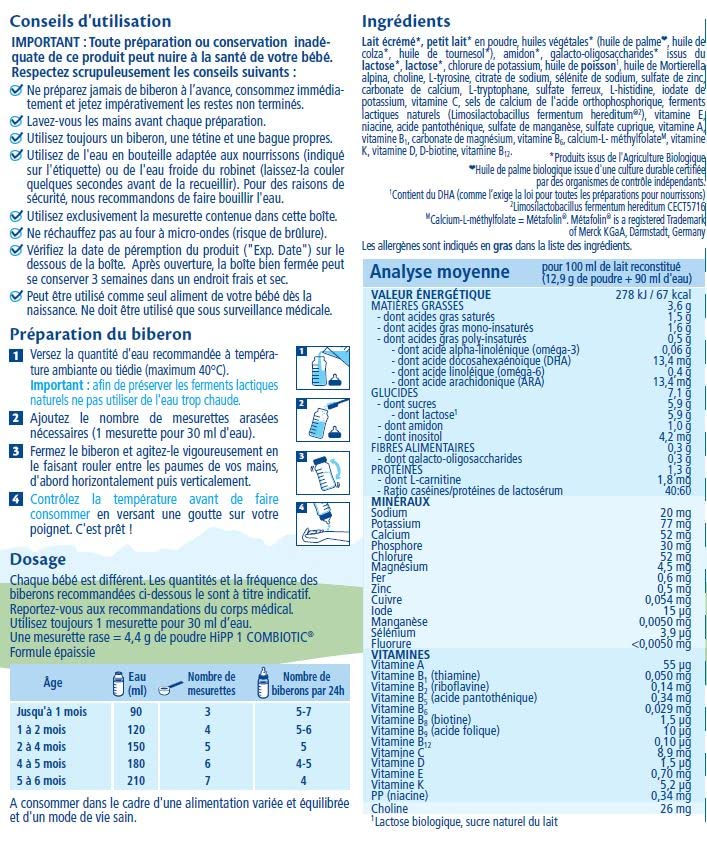 hipp-biologique-lait-1-combiotic-formule-paissie-bo-te-800g-lot-de-3 image 3