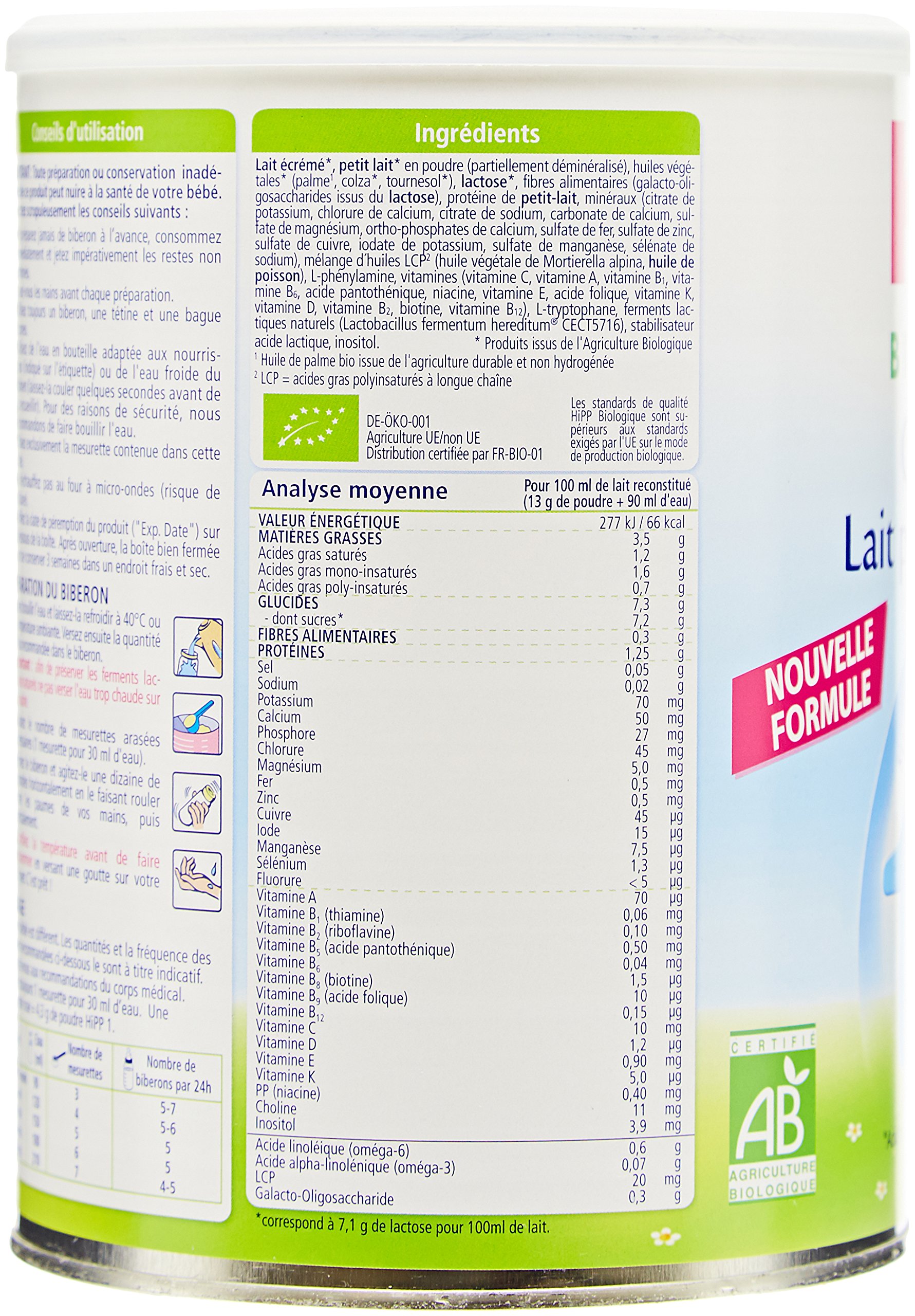 hipp-biologique-lait-1-combiotic-pour-nourrisson-0-6-mois-6-bo-tes-de-900-g image 2
