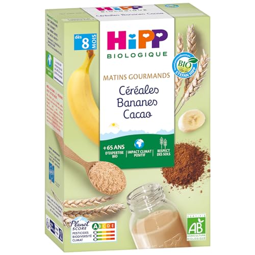 hipp-biologique-c-r-ales-bananes-cacao-d-s-8-mois-lot-de-6-x-250-g image 7