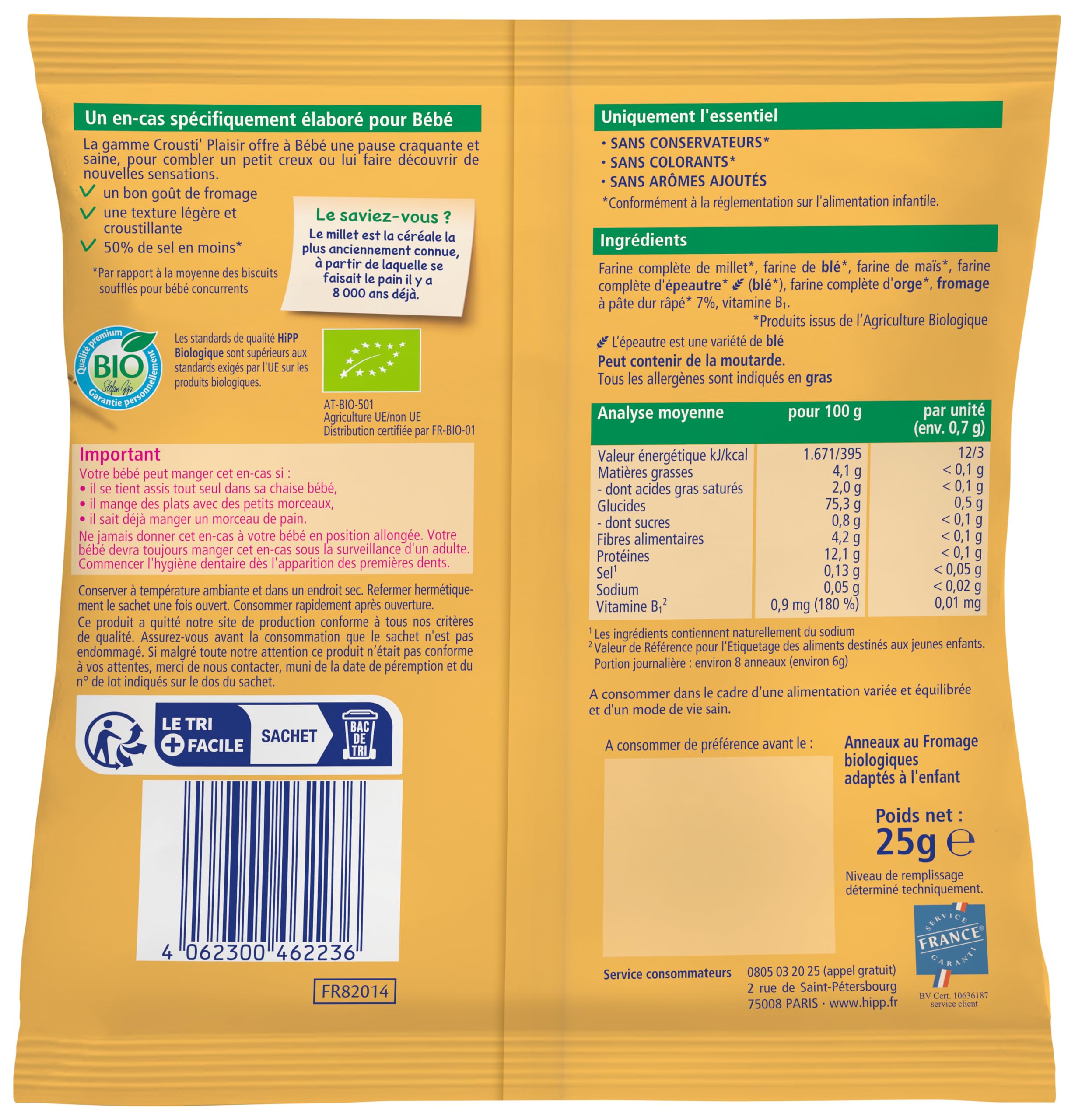 hipp-crousti-plaisir-anneaux-au-fromage-bio-25g image 2