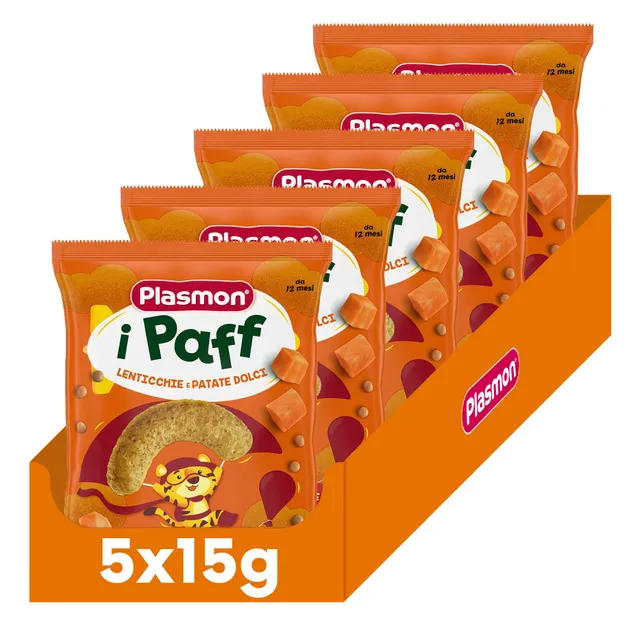 plasmon-snack-i-paff-lentilles-et-patates-douces-snack-non-frit-d-s-12-mois-5x15 image 1