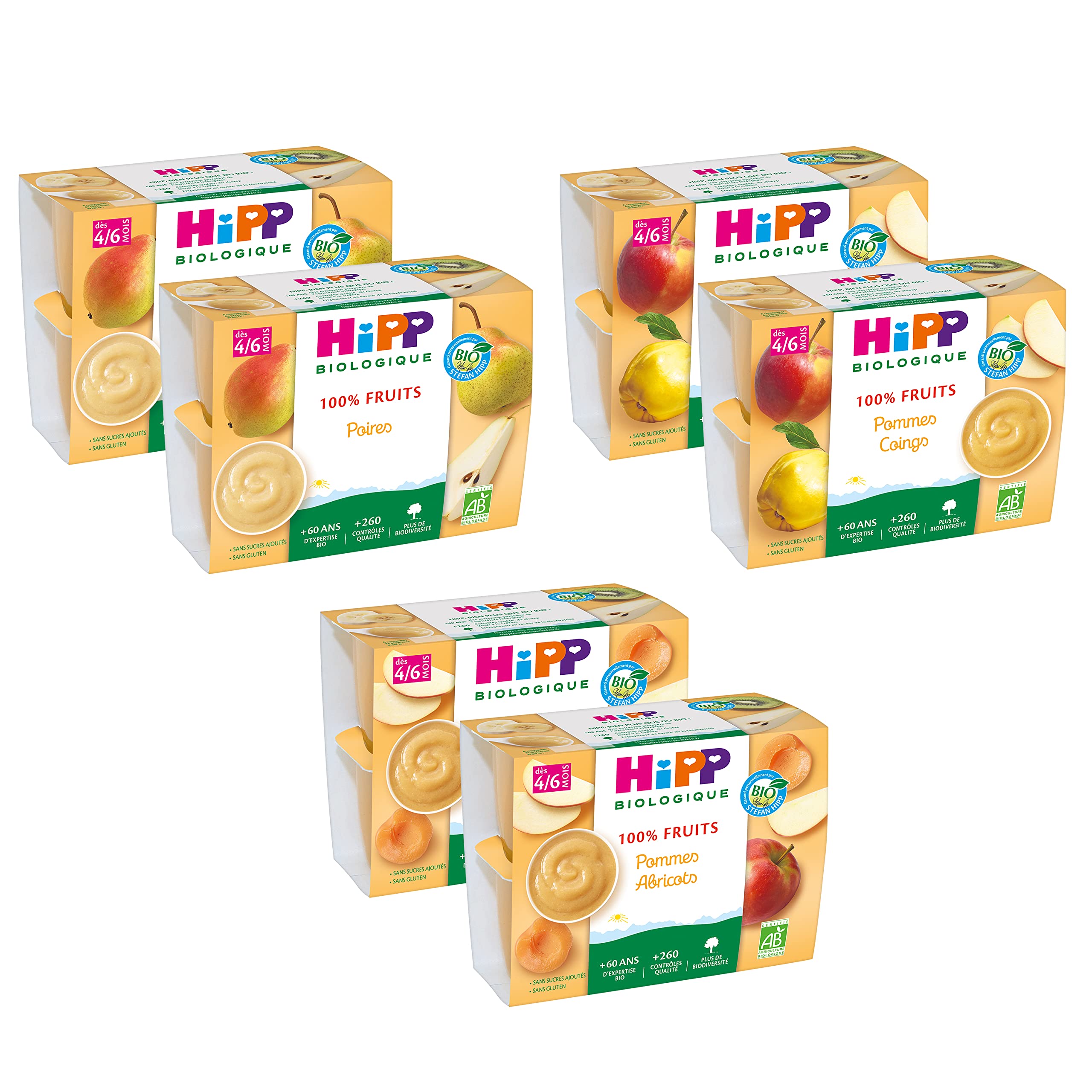 hipp-biologique-100-fruits-coupelles-100-g-3-vari-t-s-pommes-pommes-pruneaux-pom image 5