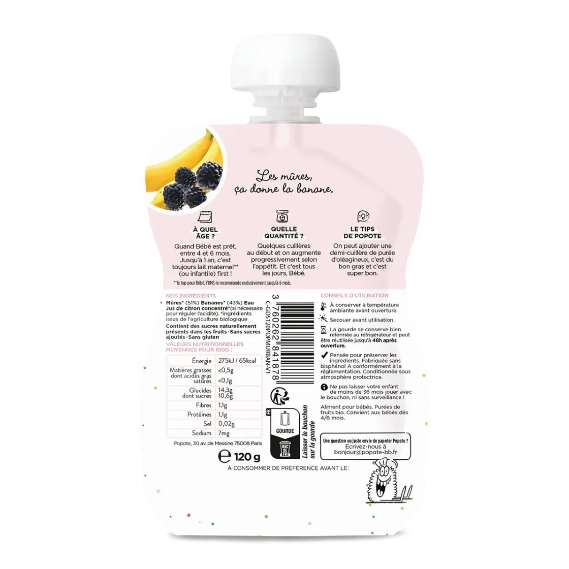 popote-les-m-res-la-banane-compote-bio-bi-fruits-pour-b-b-d-s-4-6-mois image 2