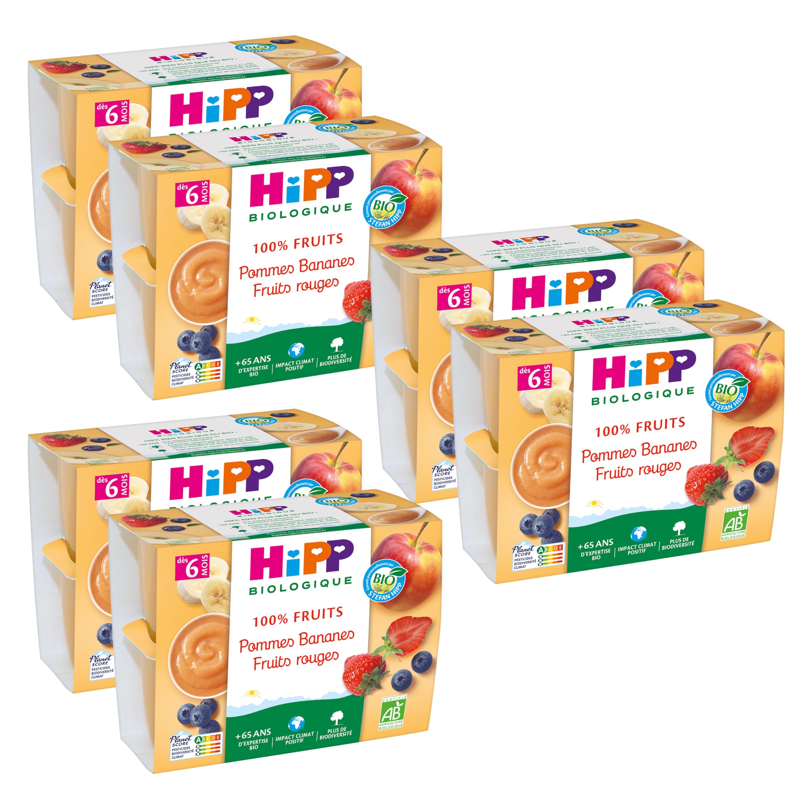 hipp-coupelles-100-fruits-pommes-bio-4-x-100-g-lot-de-6-24-coupelles image 4