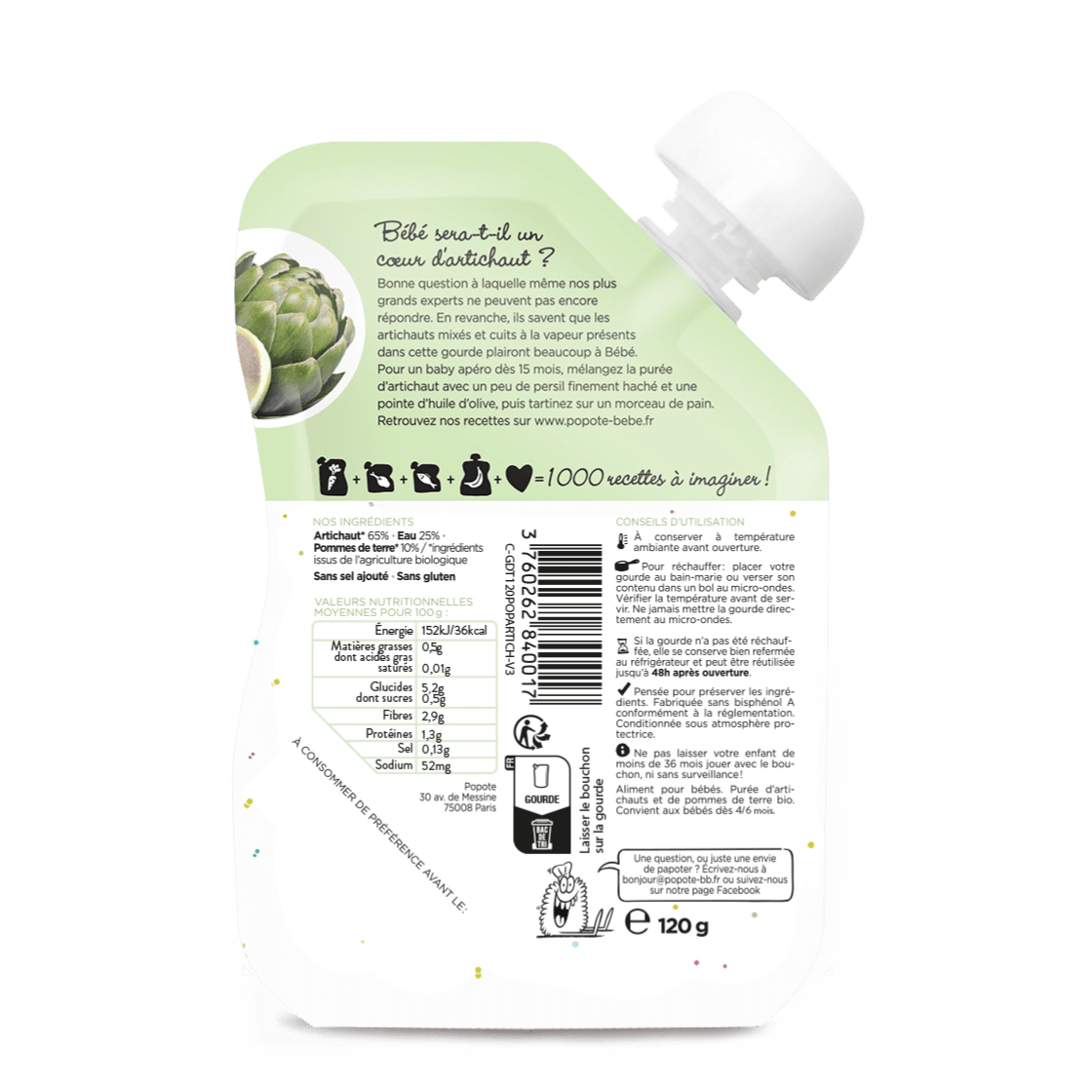 popote-l-artichaut-pur-e-de-l-gumes-bio-originale-d-s-4-6-mois image 2