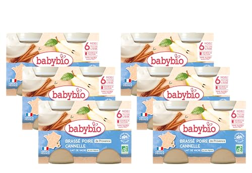 babybio-petits-pots-brass-poire-cannelle-d-s-6-mois-bio-12-x-130-g-6-x-2x130-g image 5