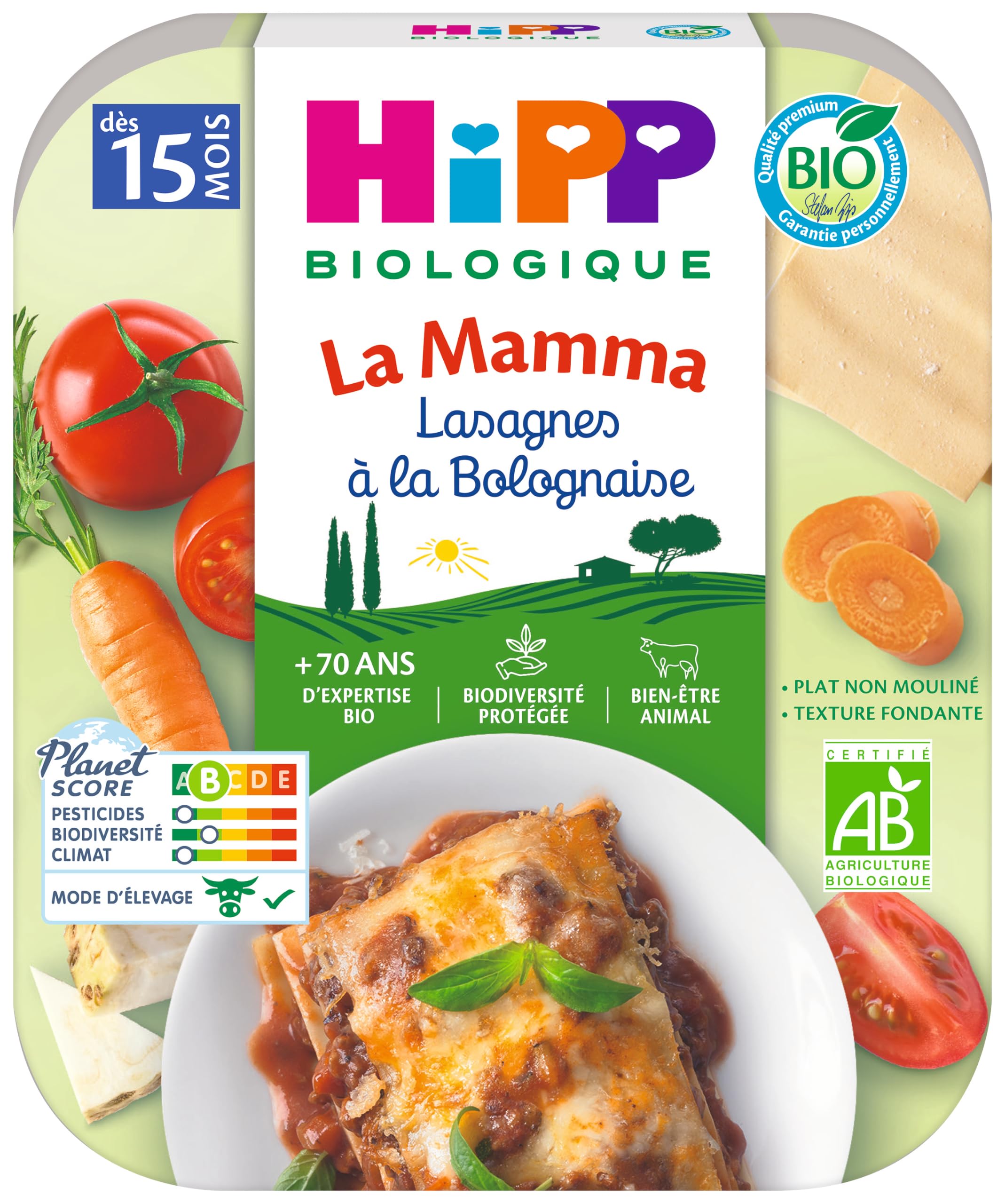 hipp-la-mamma-lasagnes-la-bolognaise-bio-d-s-15-mois-6x250g image 3