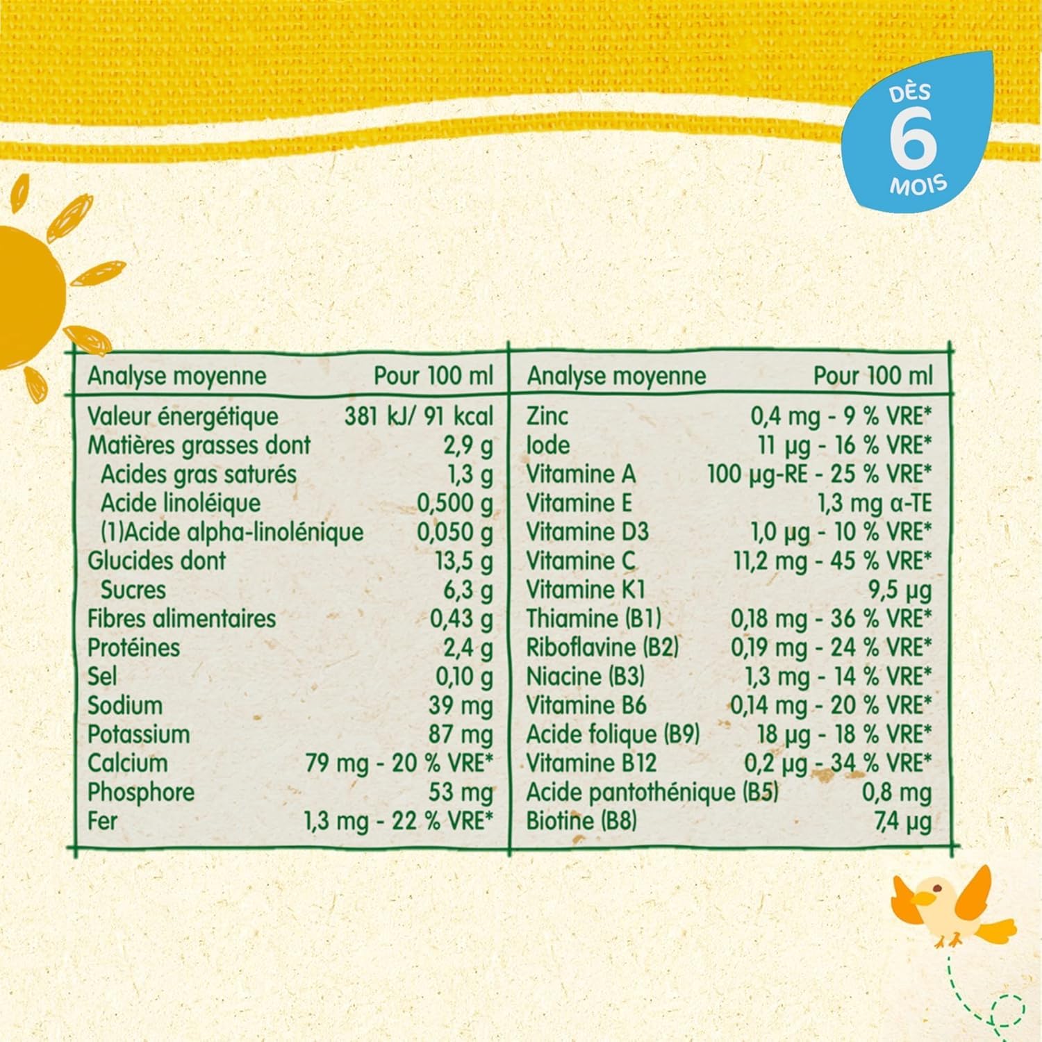 bl-dina-bl-didej-c-r-ales-lact-es-cacao-d-s-6-mois-12-briques-de-250ml image 2