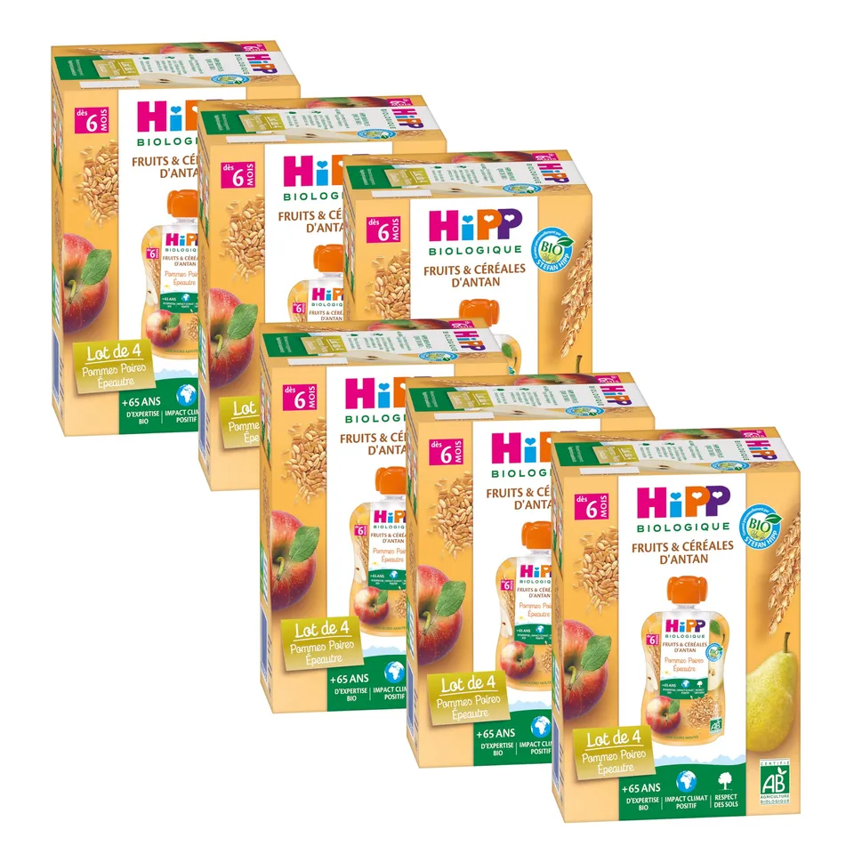 hipp-biologique-pommes-poires-peautre-gourdes-d-s-6-mois-4-x-90g-lot-de-24-2-16- image 1