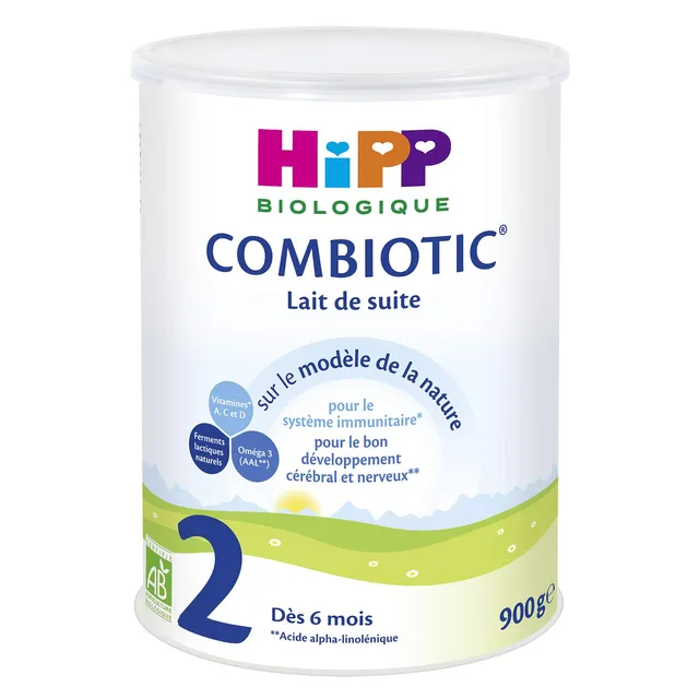 hipp-biologique-lait-2-combiotic-lait-de-suite-d-s-6-mois-6-bo-tes-de-900-g image 1