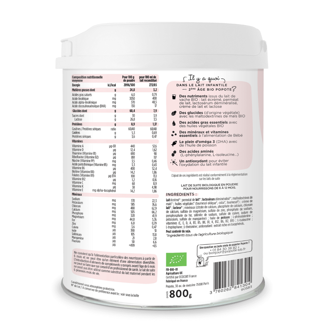 popote-le-lait-2-me-ge-800g-pr-paration-de-suite-pour-b-b-6-12-mois image 2
