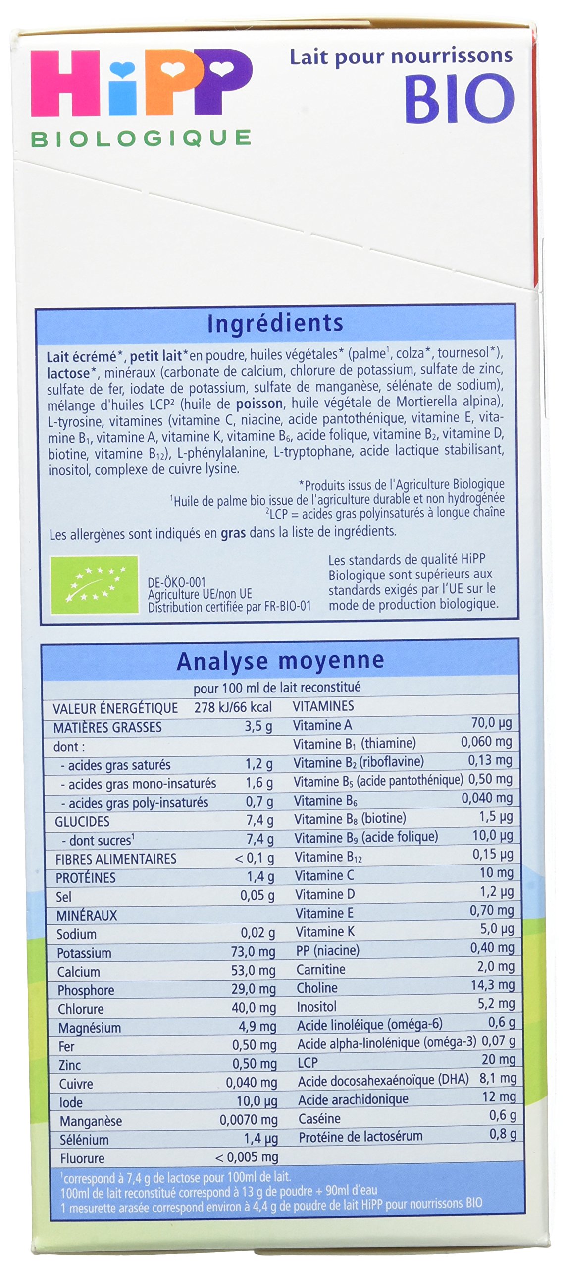 hipp-biologique-lait-1-bio-nourrissons-0-6-mois-4x600g image 4