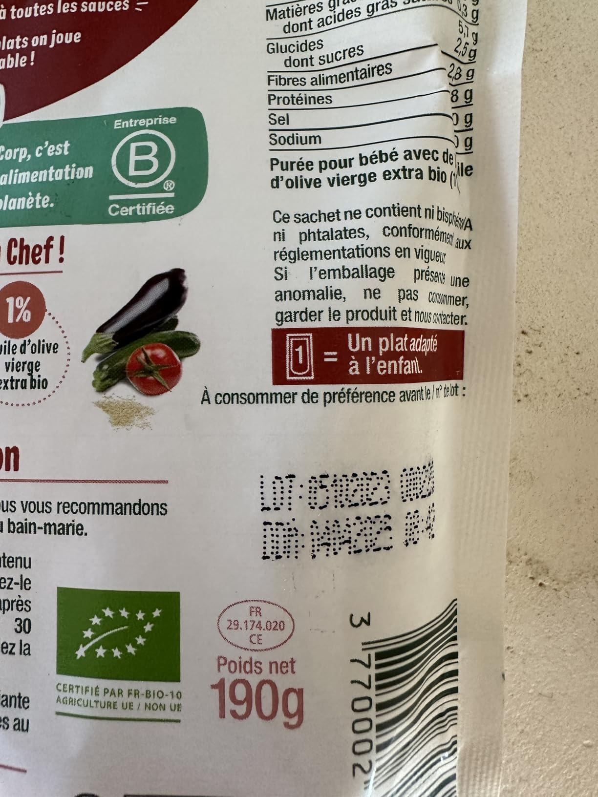 Excellent goût méditerranéen