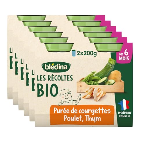 bl-dina-les-r-coltes-bio-petit-pot-b-b-courgette-poulet-fermier-thym-d-s-6-mois- image 2