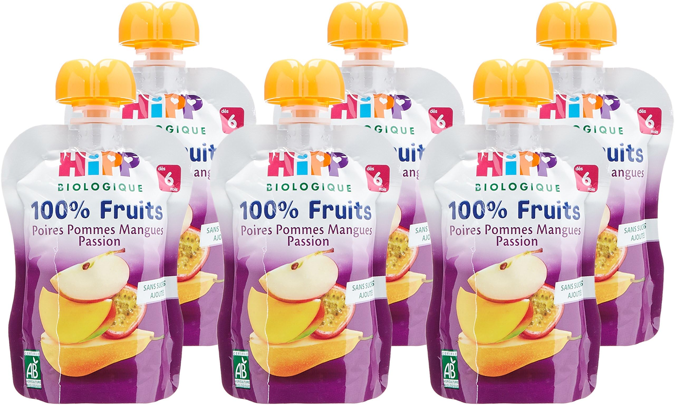hipp-biologique-gourde-compote-poires-bananes-kiwis-6-x-90-g image 6