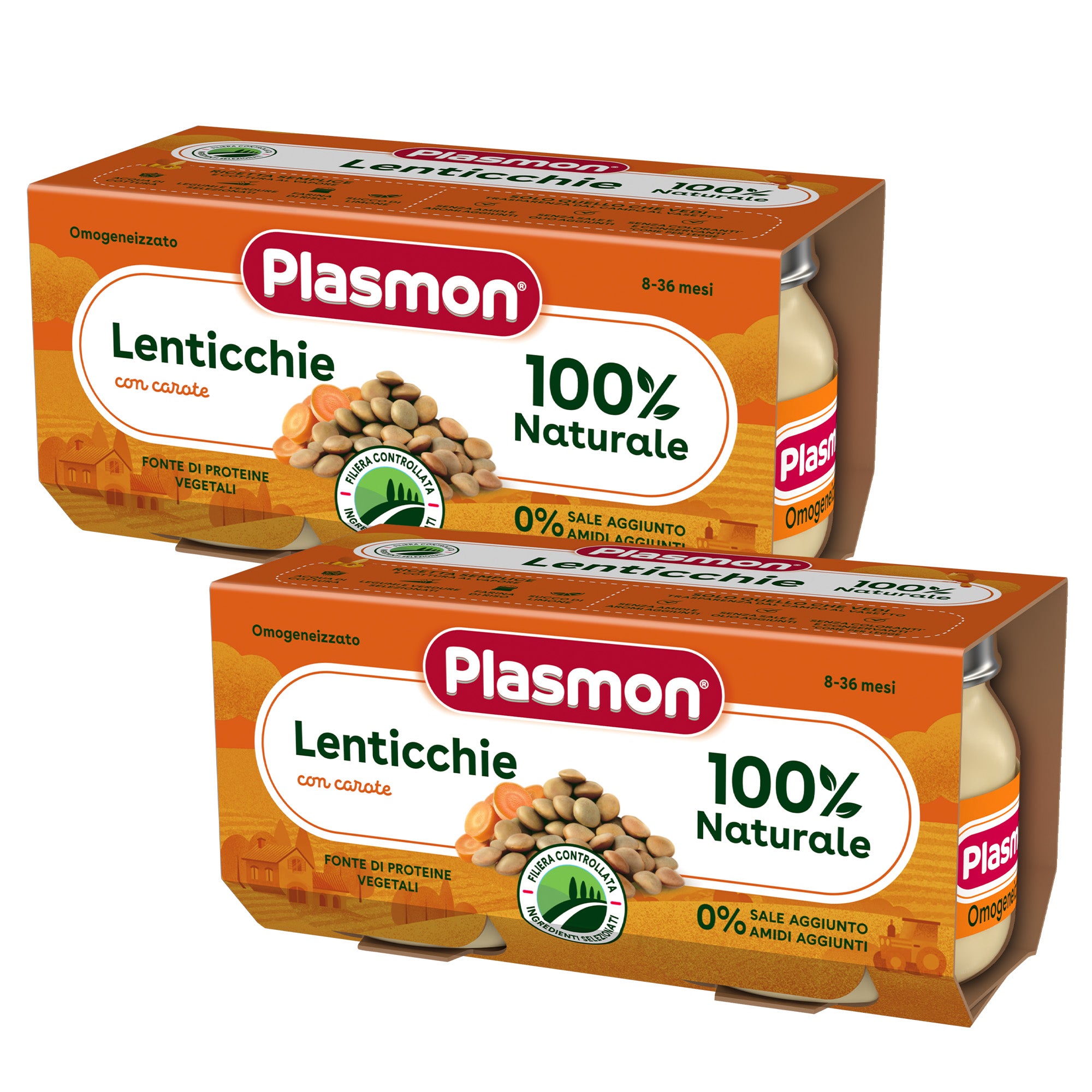plasmon-omogeneizzato-l-gumes-lentilles-carottes-2-packs-de-2x80g image 1
