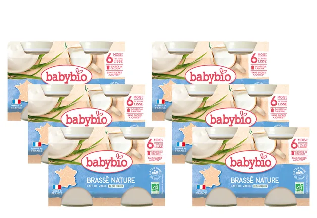 babybio-petits-pots-brass-nature-d-s-6-mois-bio-2-x-130-g-lot-de-6-12-pots image 1