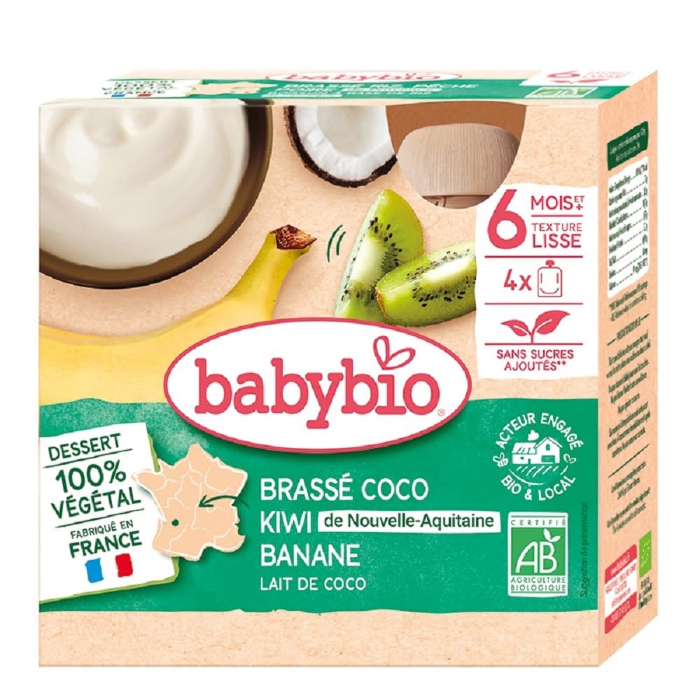 babybio-gourde-kiwi-mangue-lait-de-coco-bio-4-x-90g image 2