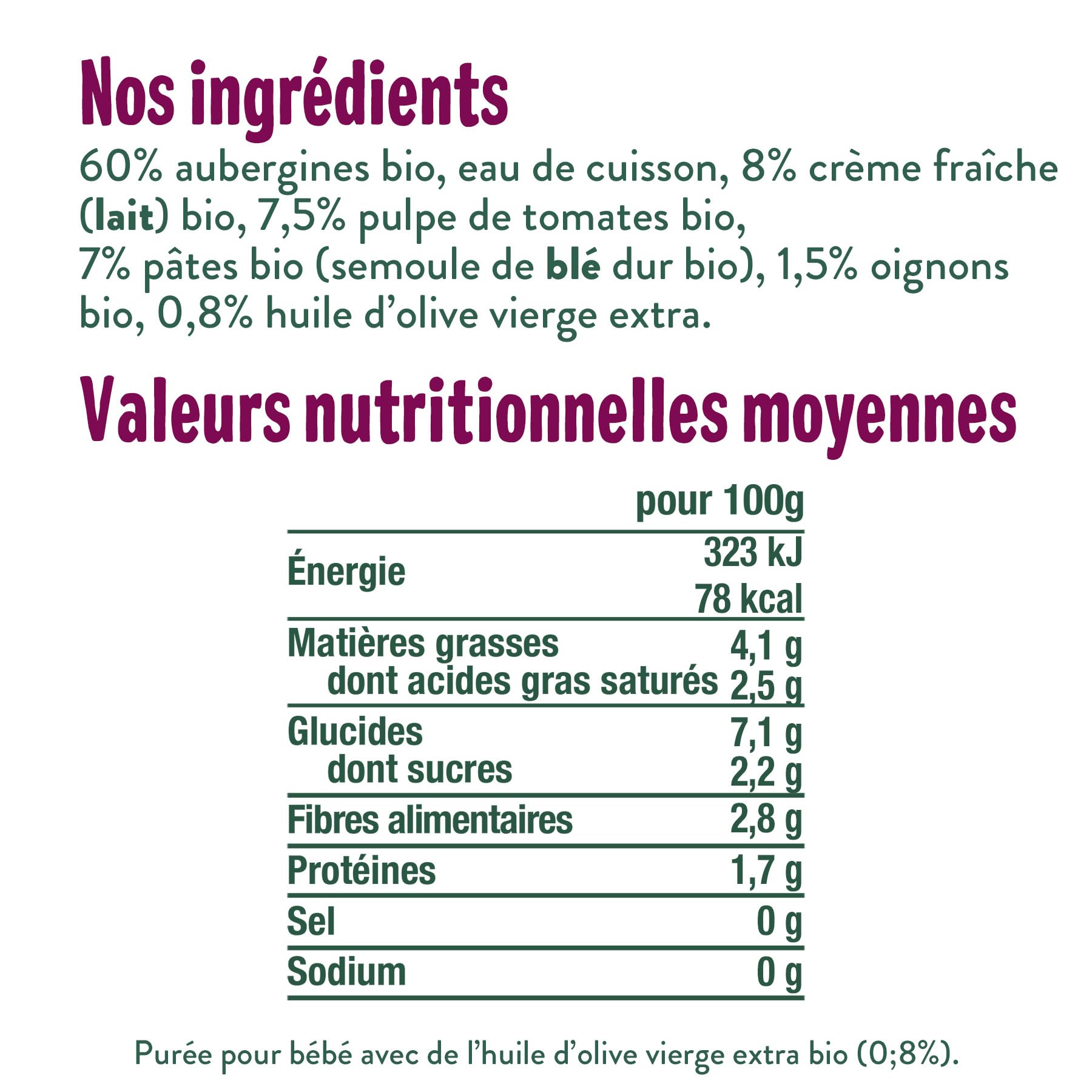 good-go-t-pennes-aux-aubergines-plat-cuisin-bio-d-s-8-mois-5-sachets-x-190-g-mic image 2