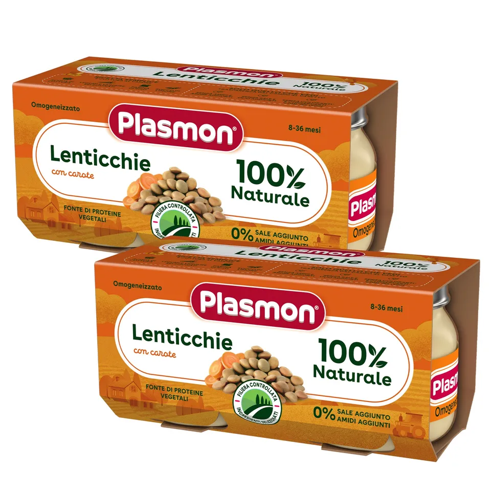 plasmon-omogeneizzato-l-gumes-lentilles-carottes-2-packs-de-2x80g image 1
