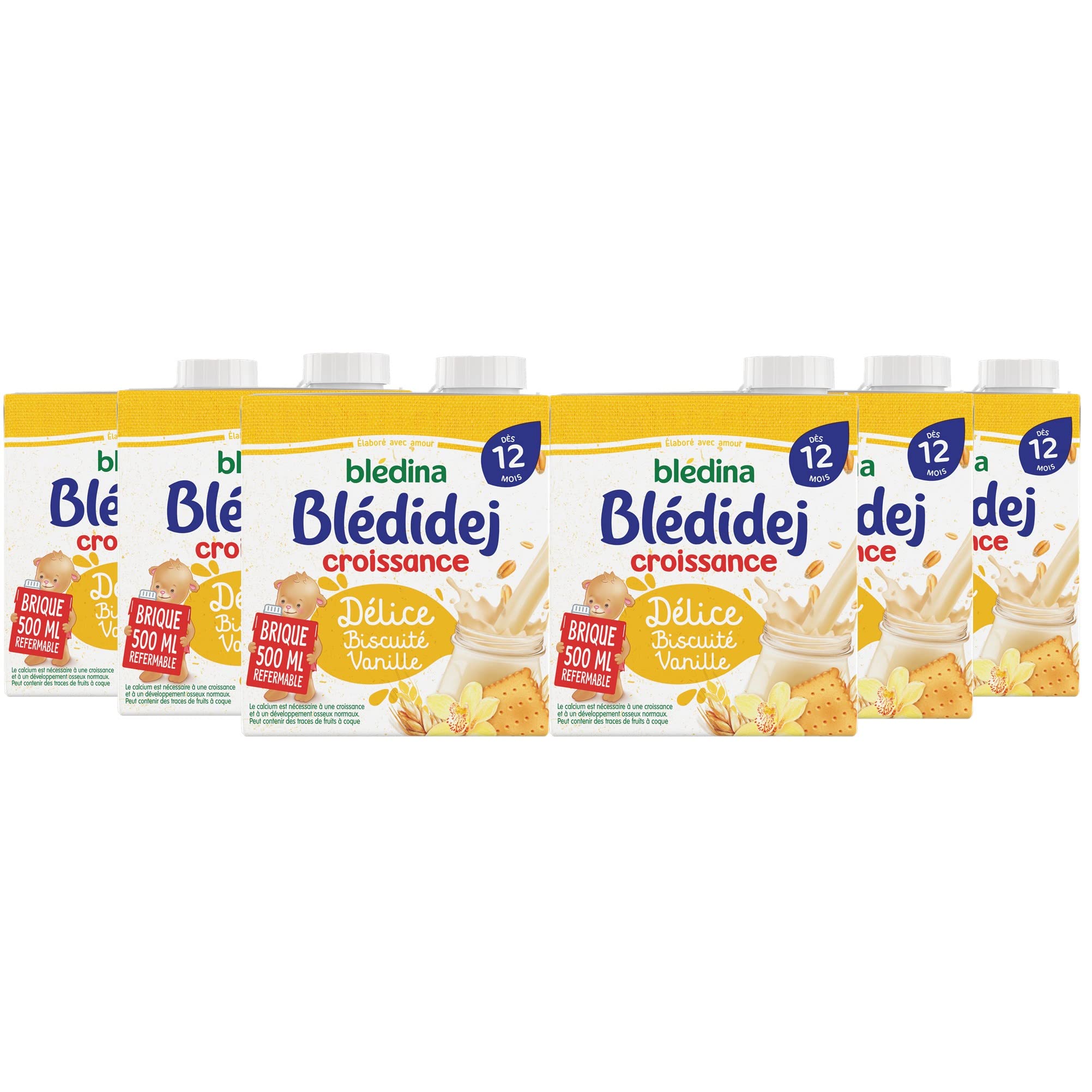 bl-dina-bl-didej-c-r-ales-lact-es-d-lice-biscuit-vanille-d-s-12-mois-6x500ml image 2