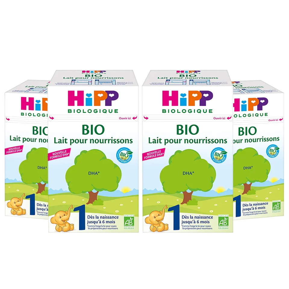 hipp-biologique-lait-1-pour-nourrissons-bio-600-g-lot-de-4-bo-tes image 1