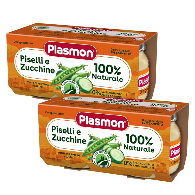 plasmon-omogeneizzato-petits-pois-et-courgettes-2-sachets-de-2x80-g image 1