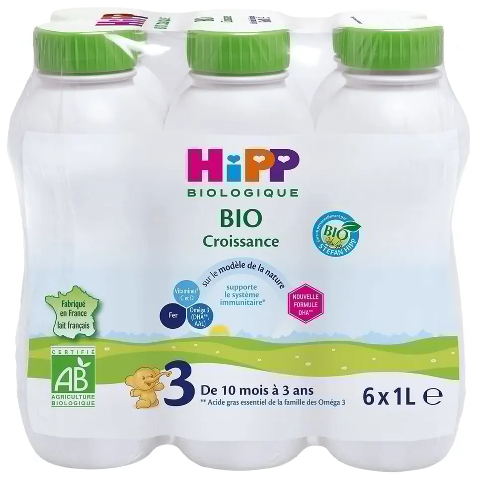 hipp-lait-croissance-bio-combiotic-d-s-10-mois-3-ans-6-x-1l image 1