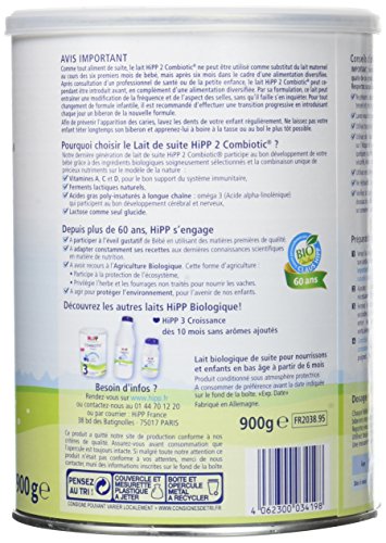 hipp-biologique-lait-2-combiotic-lait-de-suite-d-s-6-mois-6-bo-tes-de-900-g image 8