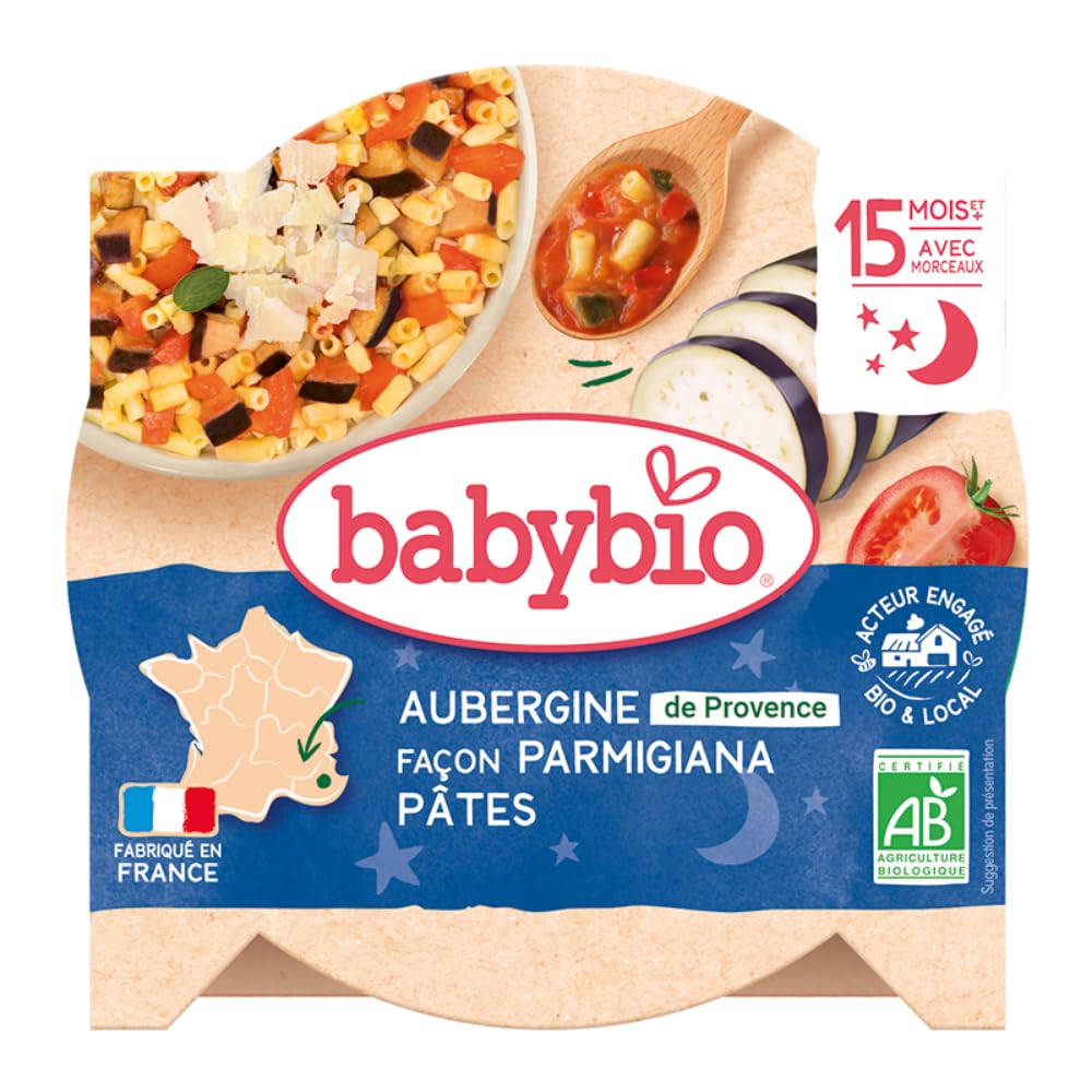 babybio-assiette-aubergines-provence-fa-on-parmigiana-macaroni-d-s-15-mois-260-g image 1