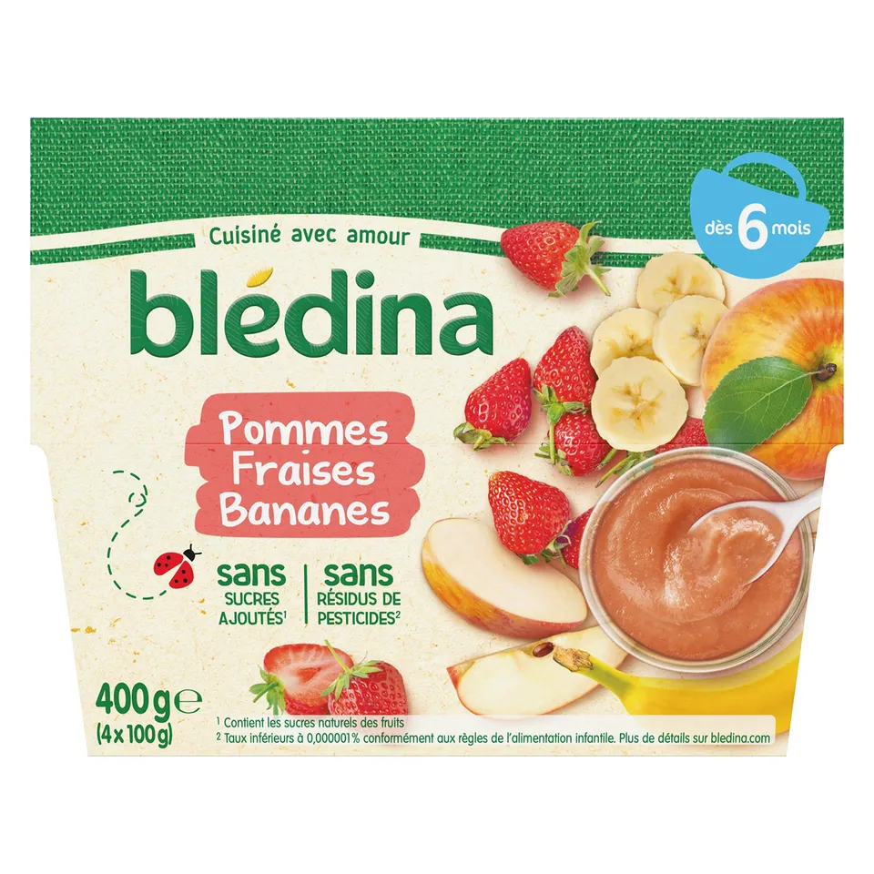bl-dina-coupelles-pommes-fraises-bananes-d-s-6-mois-4x100g-pack-12x400g image 1