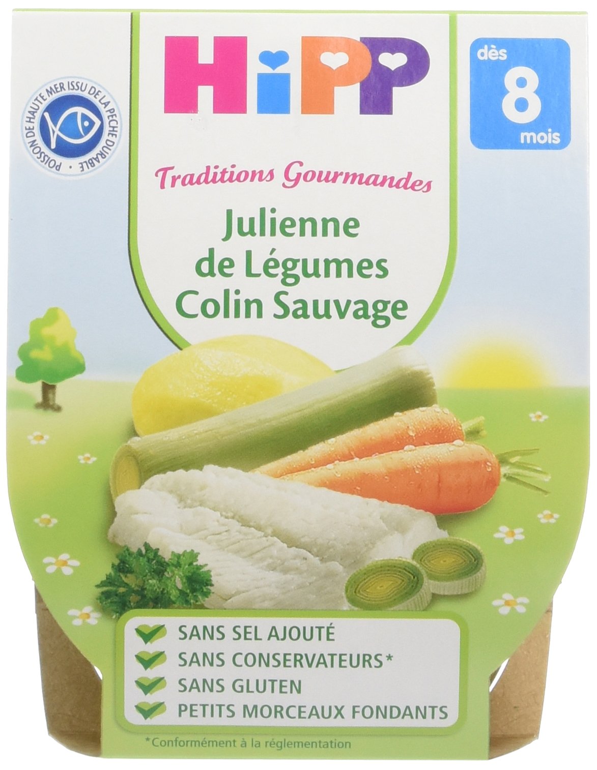 hipp-mon-d-ner-bonne-nuit-risotto-de-l-gumes-bio-d-s-8-mois-lot-de-12-pots-de-19 image 7