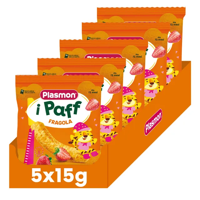 plasmon-snack-i-paff-fragola-biscuit-fraise-b-b-5x15g image 1