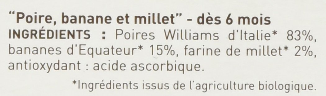 babybio-gourdes-fruits-poire-de-provence-banane-millet-4x90-g-6-mois-bio image 6