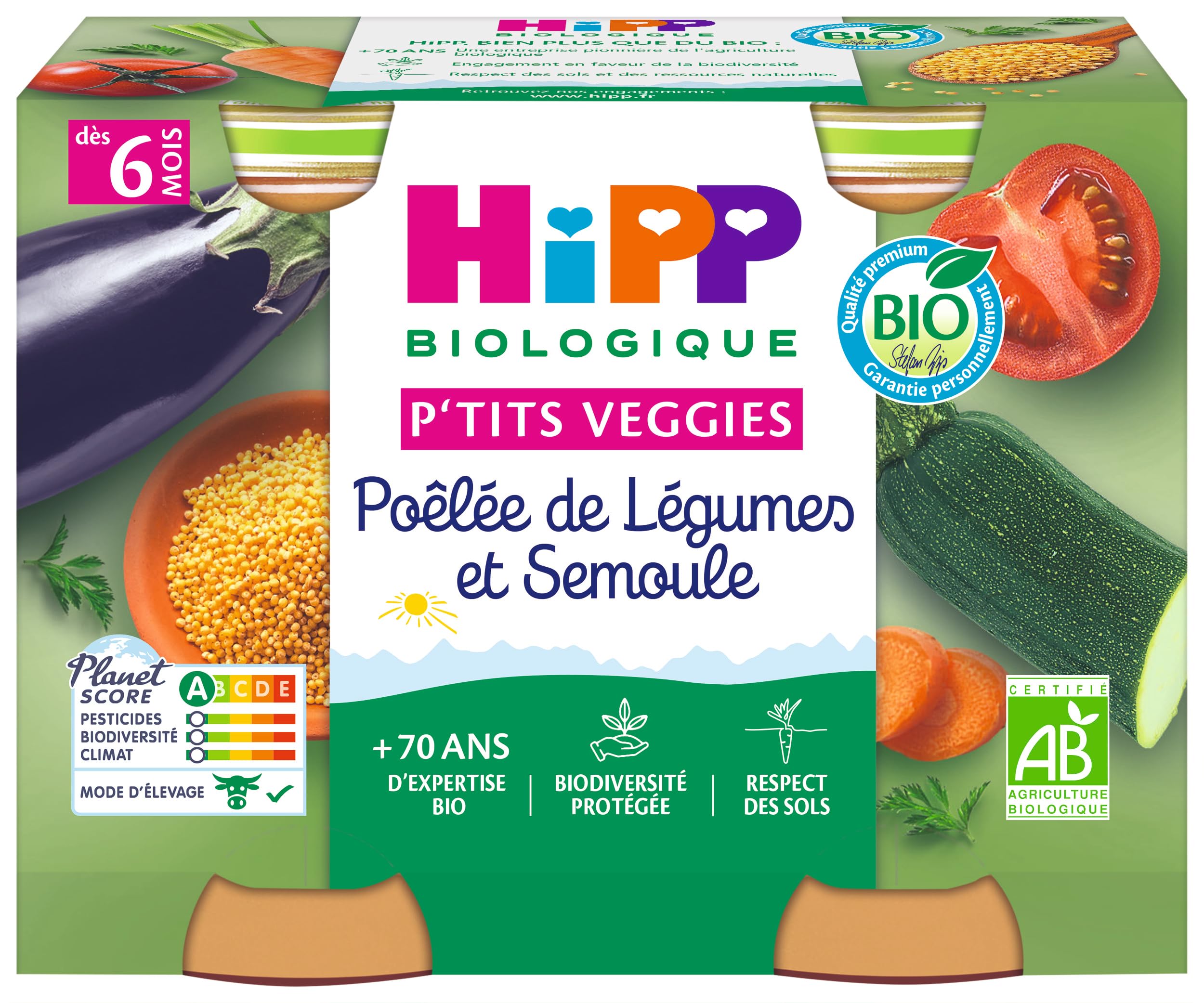 hipp-p-tits-veggies-2-vari-t-s-d-s-6-mois-bio-pots-2x190g-lot-de-6 image 5