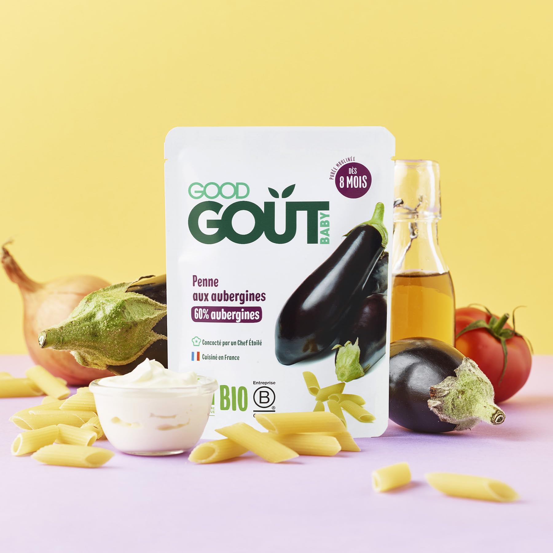 good-go-t-pennes-aux-aubergines-plat-cuisin-bio-d-s-8-mois-5-sachets-x-190-g-mic image 3