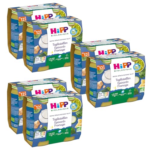 hipp-mon-d-ner-bonne-nuit-tagliatelles-pinards-fromage-bio-pots-2x250g-lot-de-6 image 6