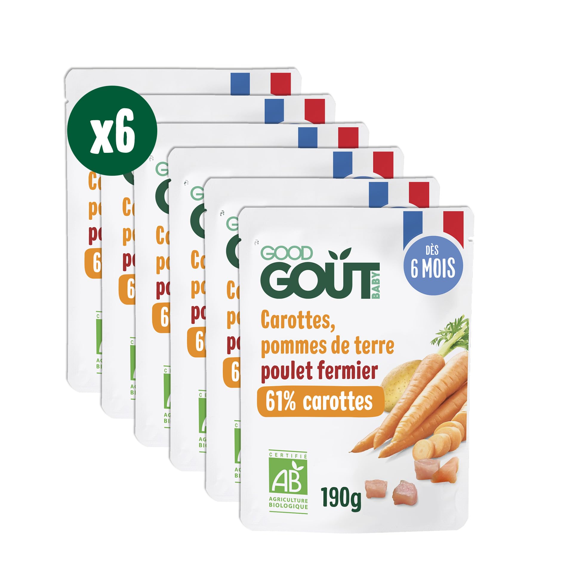 good-go-t-carottes-et-poulet-fermier-d-s-6-mois-5x190g image 5