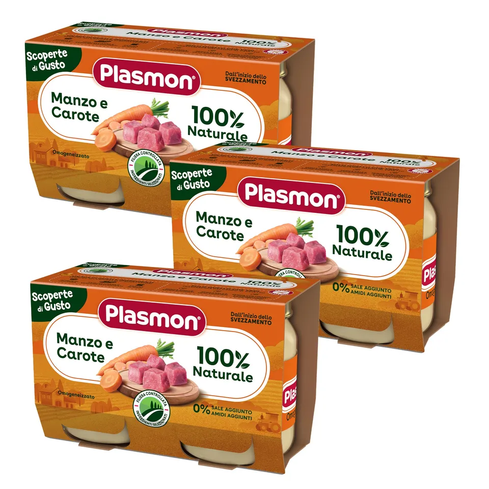plasmon-scoperte-di-gusto-b-uf-et-carottes-petit-pot-b-b-3-x-2-x-120g image 1
