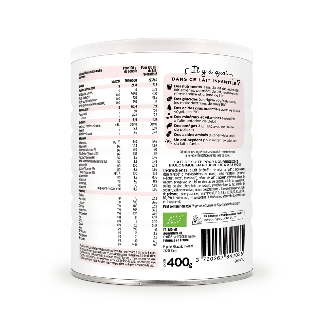 popote-le-lait-2-me-ge-400g-pr-paration-de-suite-bio-6-12-mois image 2