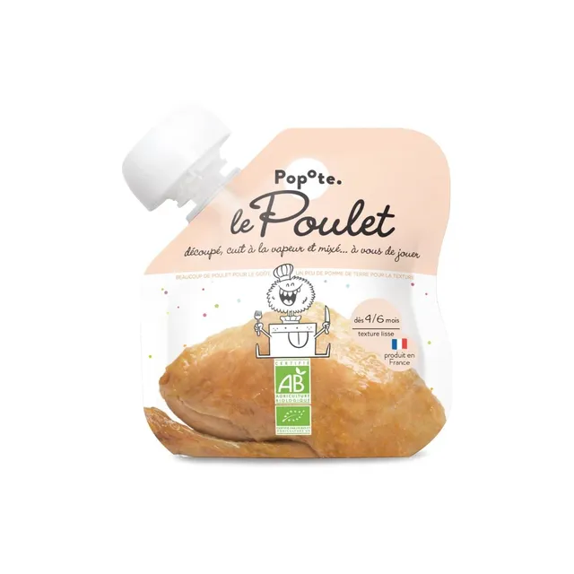 popote-le-poulet-pur-e-de-poulet-bio-pour-b-b-d-s-4-6-mois image 1