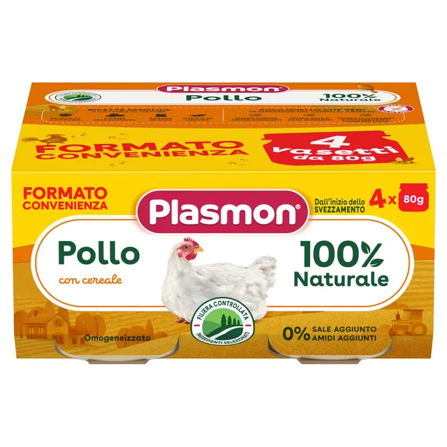 plasmon-omogeneizzato-carne-pollo-e-cereale-4x80g image 1