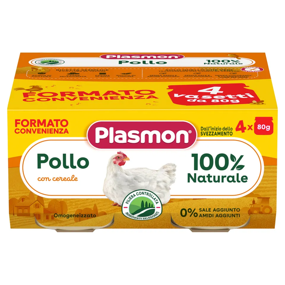 plasmon-omogeneizzato-carne-pollo-e-cereale-4x80g image 1