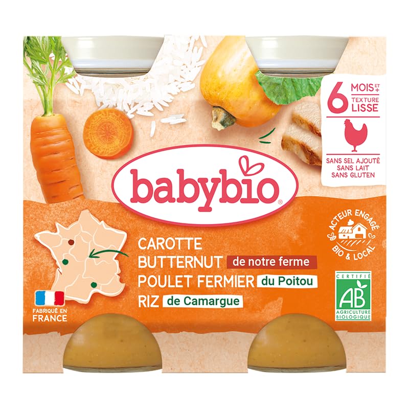 babybio-petits-pots-carotte-courge-butternut-poulet-riz-2x200-g-d-s-6-mois-bio-l image 5