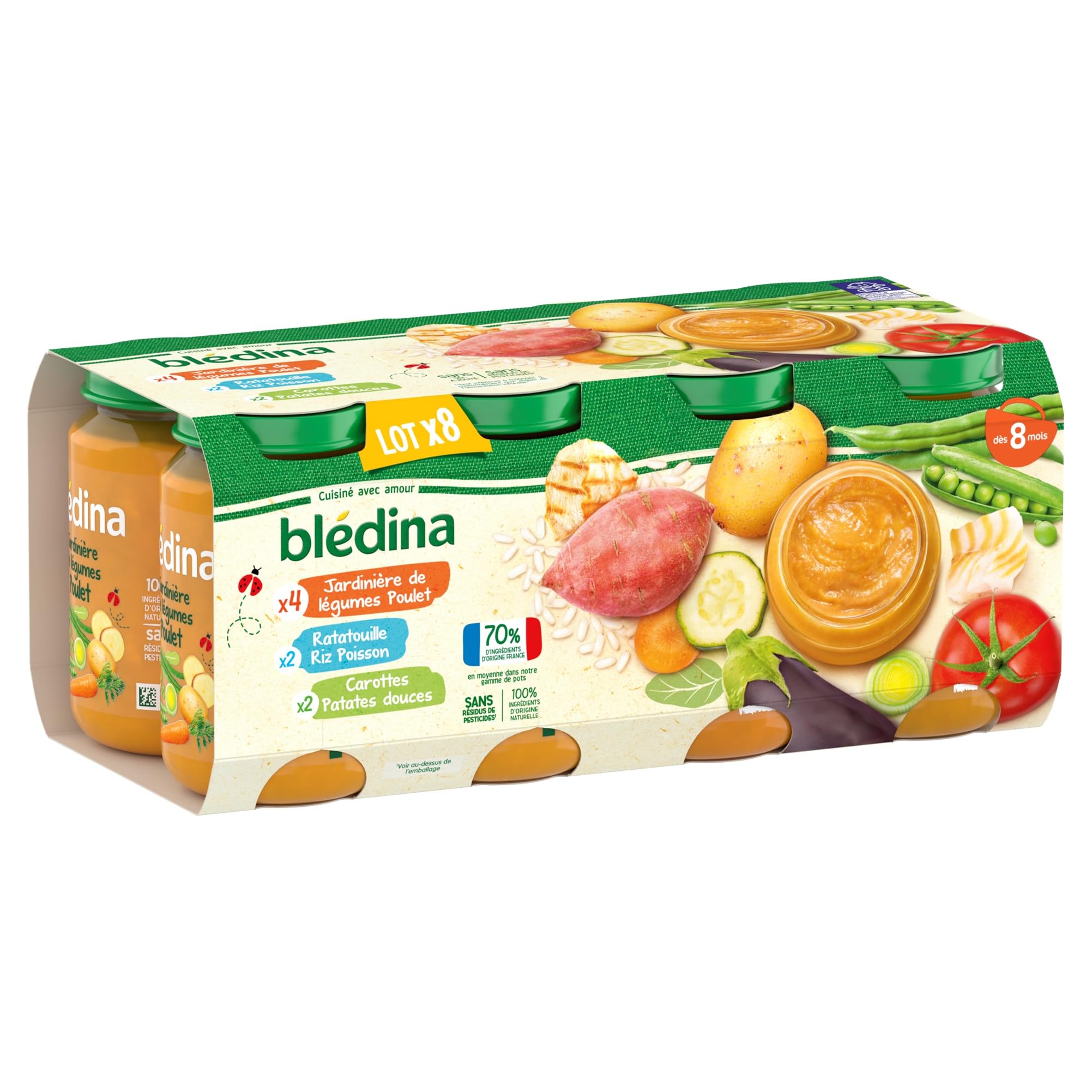bl-dina-petits-pots-b-b-d-s-8-mois-l-gumes-poulet-ratatouille-riz-colin-carotte- image 3