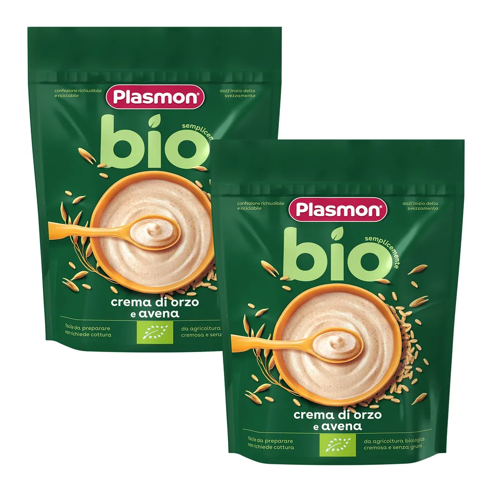 plasmon-bio-crema-di-cereali-biologique-avoine-et-orge-2-packs-de-200g image 1