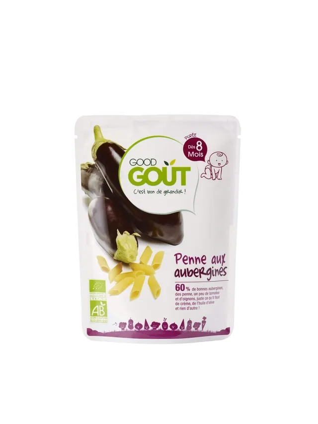 good-go-t-bio-penne-aux-aubergines-d-s-8-mois-190-g image 1