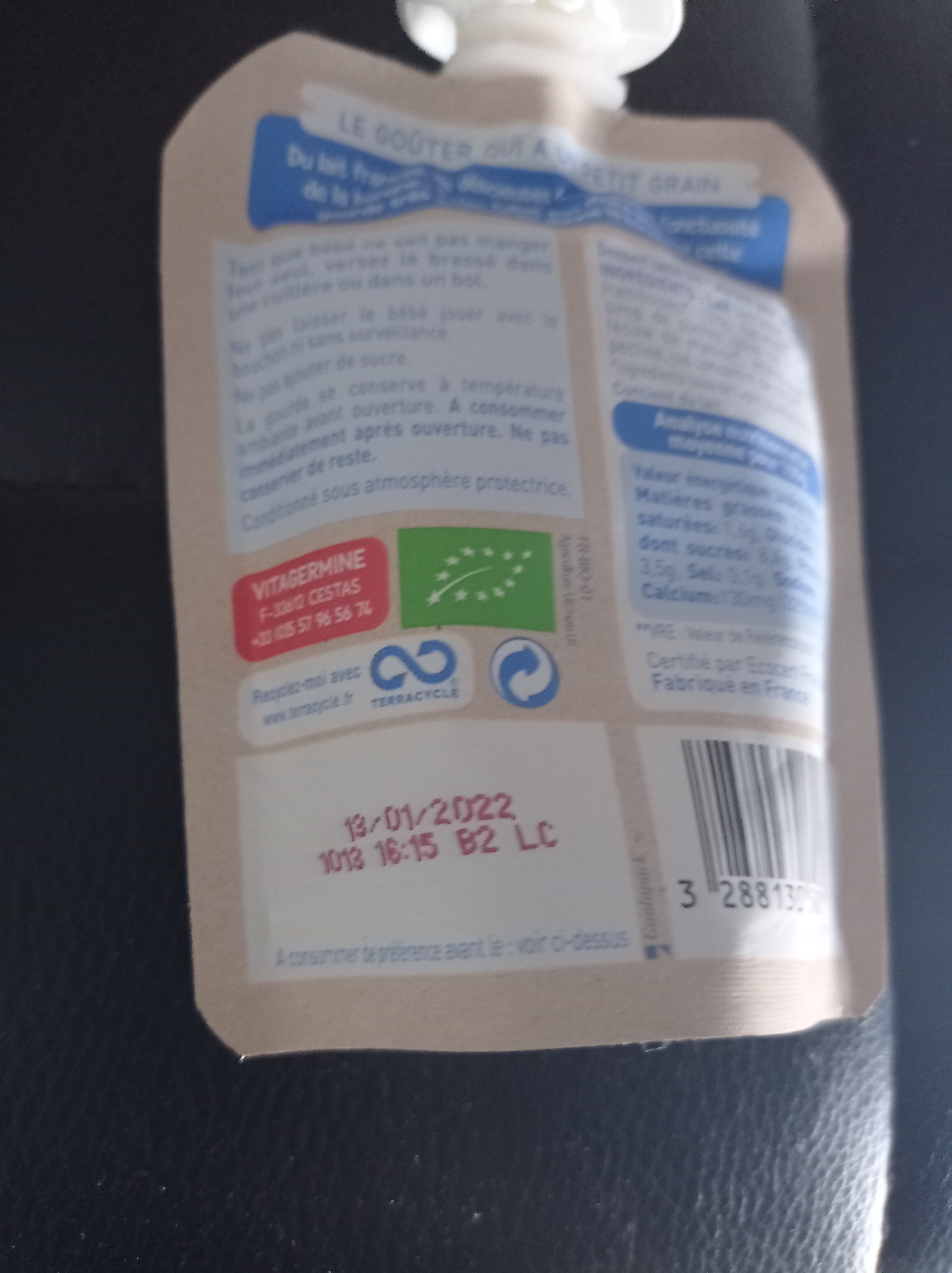 Goûter bio validé